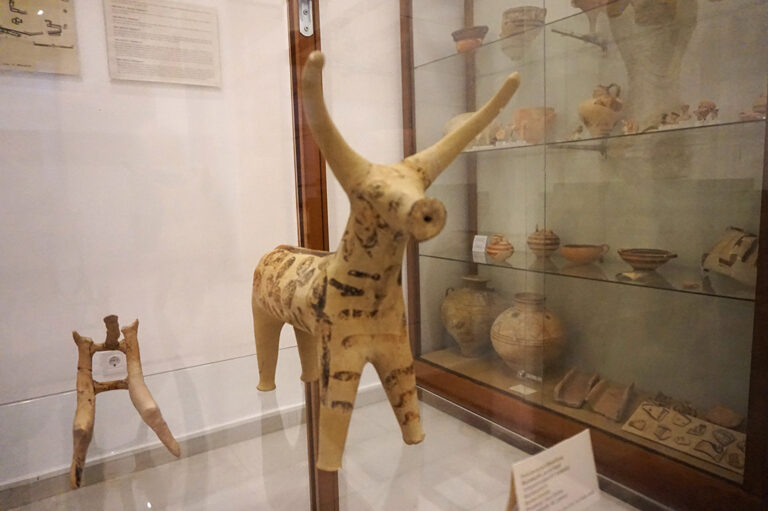 Bovine figurine from Phylakopi in the Archaeological Museum of Milos