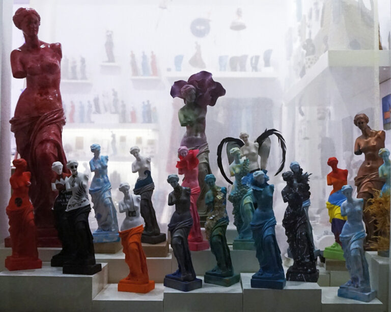 Souvenir of Venus de Milo in a shop in Plaka Milos Island Greece