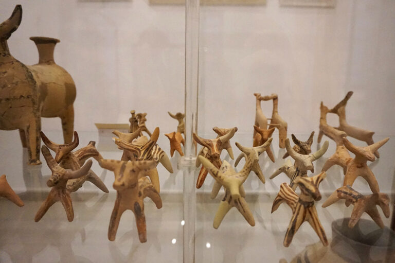 Bovine figurines from Phylakopi in the Archaeological Museum of Milos